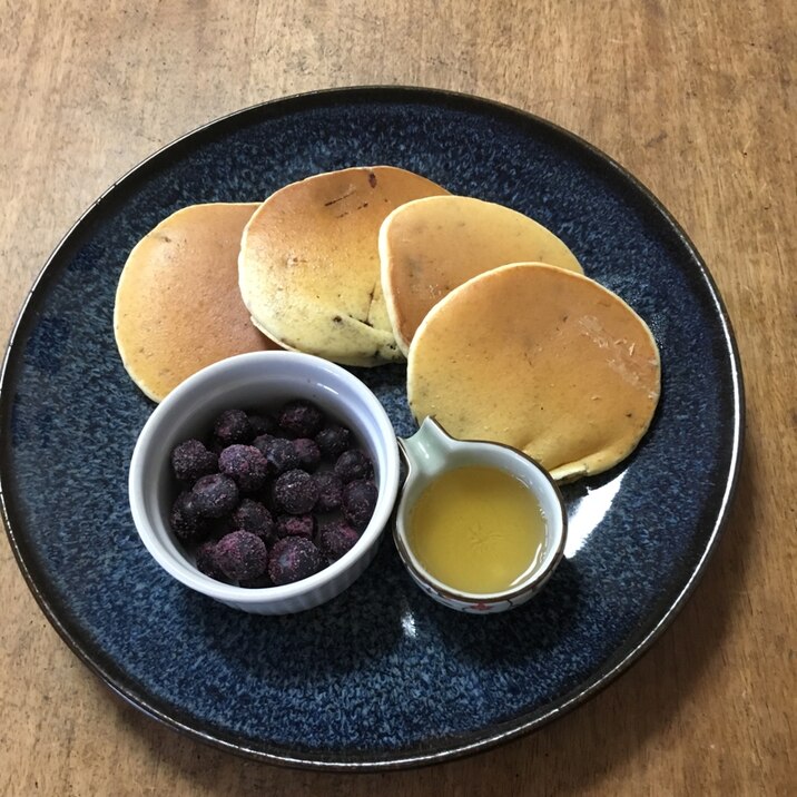 チョコ入りホットケーキ